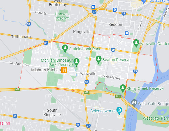 Yarraville map area