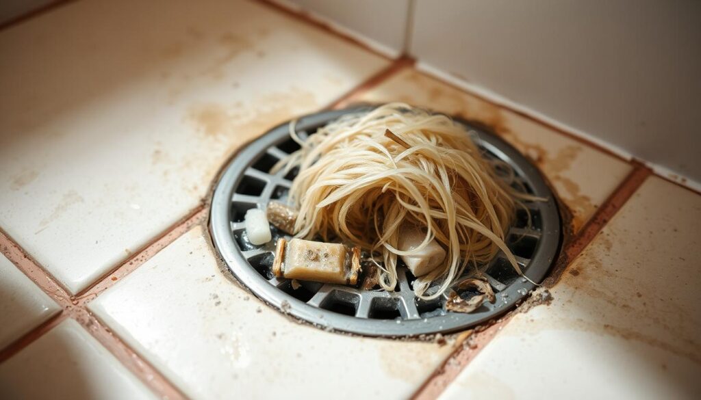 blocked floor waste